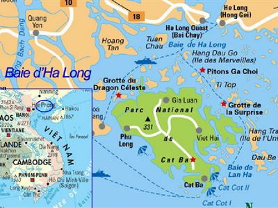 Ha Long Bay climbing map